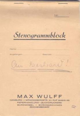 Der Stenogrammblock